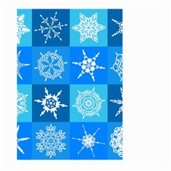 Seamless Blue Snowflake Pattern Large Garden Flag (two Sides) by Nexatart