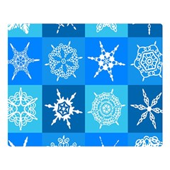 Seamless Blue Snowflake Pattern Double Sided Flano Blanket (large)  by Nexatart