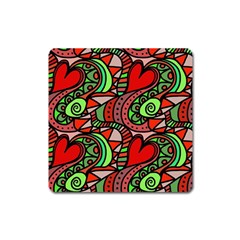 Seamless Tile Background Abstract Square Magnet by Nexatart