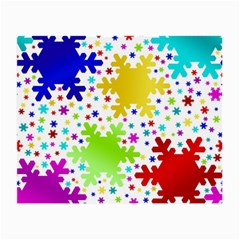 Seamless Snowflake Pattern Small Glasses Cloth (2-side) by Nexatart