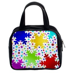 Seamless Snowflake Pattern Classic Handbags (2 Sides) by Nexatart