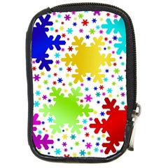 Seamless Snowflake Pattern Compact Camera Cases by Nexatart