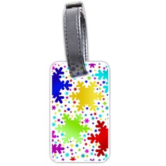 Seamless Snowflake Pattern Luggage Tags (one Side)  by Nexatart