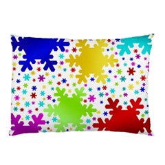 Seamless Snowflake Pattern Pillow Case (two Sides) by Nexatart