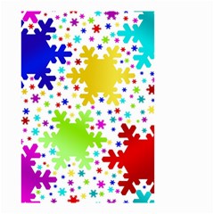 Seamless Snowflake Pattern Small Garden Flag (two Sides) by Nexatart