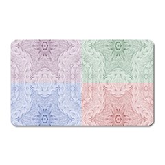 Seamless Kaleidoscope Patterns In Different Colors Based On Real Knitting Pattern Magnet (rectangular) by Nexatart