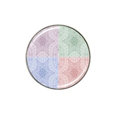 Seamless Kaleidoscope Patterns In Different Colors Based On Real Knitting Pattern Hat Clip Ball Marker by Nexatart