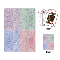 Seamless Kaleidoscope Patterns In Different Colors Based On Real Knitting Pattern Playing Card by Nexatart