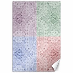 Seamless Kaleidoscope Patterns In Different Colors Based On Real Knitting Pattern Canvas 12  X 18   by Nexatart