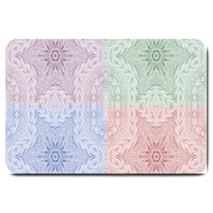 Seamless Kaleidoscope Patterns In Different Colors Based On Real Knitting Pattern Large Doormat 