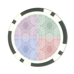 Seamless Kaleidoscope Patterns In Different Colors Based On Real Knitting Pattern Poker Chip Card Guard (10 Pack) by Nexatart