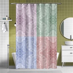 Seamless Kaleidoscope Patterns In Different Colors Based On Real Knitting Pattern Shower Curtain 48  X 72  (small)  by Nexatart