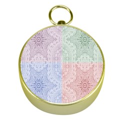 Seamless Kaleidoscope Patterns In Different Colors Based On Real Knitting Pattern Gold Compasses by Nexatart