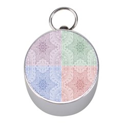 Seamless Kaleidoscope Patterns In Different Colors Based On Real Knitting Pattern Mini Silver Compasses by Nexatart