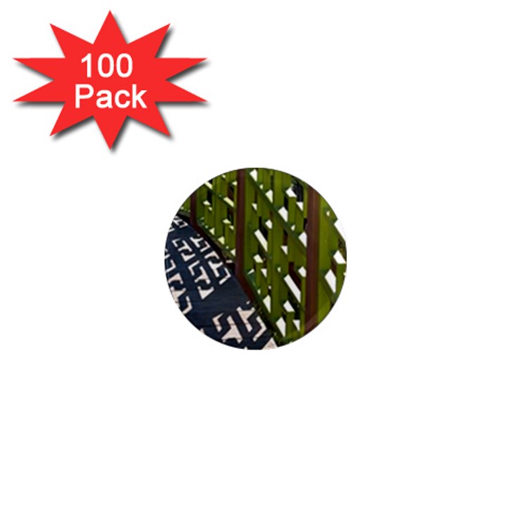 Shadow Reflections Casting From Japanese Garden Fence 1  Mini Magnets (100 pack) 