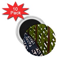 Shadow Reflections Casting From Japanese Garden Fence 1 75  Magnets (10 Pack)  by Nexatart