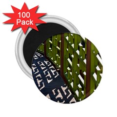 Shadow Reflections Casting From Japanese Garden Fence 2 25  Magnets (100 Pack)  by Nexatart