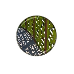 Shadow Reflections Casting From Japanese Garden Fence Hat Clip Ball Marker by Nexatart