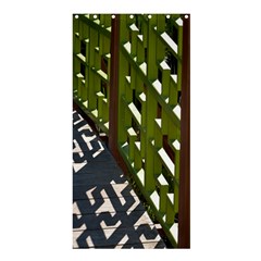 Shadow Reflections Casting From Japanese Garden Fence Shower Curtain 36  X 72  (stall)  by Nexatart