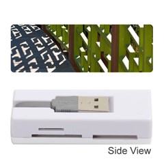 Shadow Reflections Casting From Japanese Garden Fence Memory Card Reader (stick)  by Nexatart