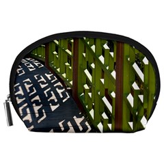 Shadow Reflections Casting From Japanese Garden Fence Accessory Pouches (large)  by Nexatart