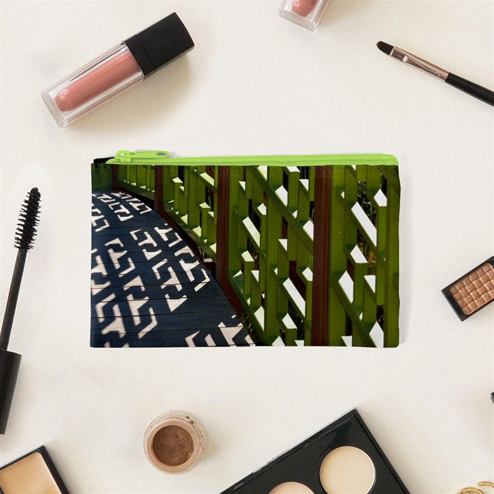 Shadow Reflections Casting From Japanese Garden Fence Cosmetic Bag (XS)