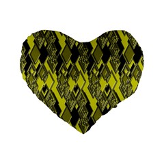 Seamless Pattern Background Seamless Standard 16  Premium Flano Heart Shape Cushions by Nexatart