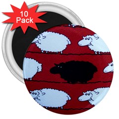 Sheep 3  Magnets (10 Pack)  by Nexatart