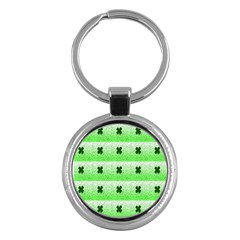 Shamrock Pattern Key Chains (Round) 