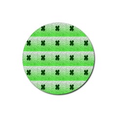 Shamrock Pattern Rubber Coaster (Round) 