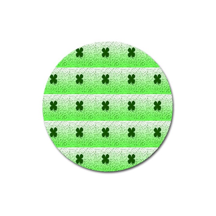 Shamrock Pattern Magnet 3  (Round)