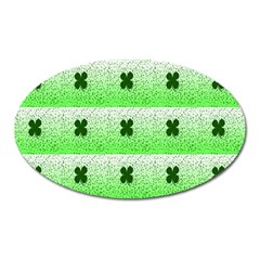 Shamrock Pattern Oval Magnet