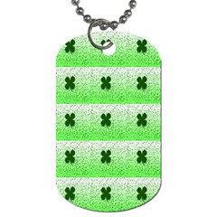 Shamrock Pattern Dog Tag (Two Sides)