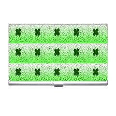 Shamrock Pattern Business Card Holders by Nexatart