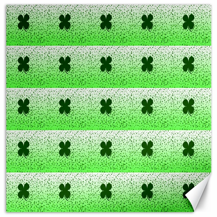 Shamrock Pattern Canvas 16  x 16  