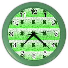 Shamrock Pattern Color Wall Clocks