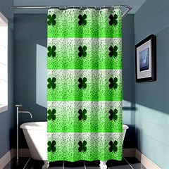 Shamrock Pattern Shower Curtain 36  x 72  (Stall) 