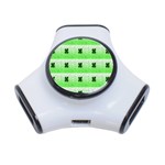 Shamrock Pattern 3-Port USB Hub Front