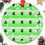 Shamrock Pattern Ornament (Round Filigree) Front