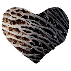 Seed Worn Lines Close Macro Large 19  Premium Heart Shape Cushions by Nexatart