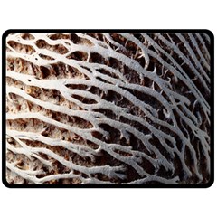 Seed Worn Lines Close Macro Double Sided Fleece Blanket (large)  by Nexatart