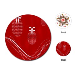 Simple Merry Christmas Playing Cards (round)  by Nexatart