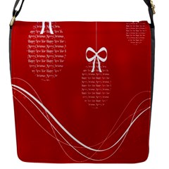 Simple Merry Christmas Flap Messenger Bag (s) by Nexatart