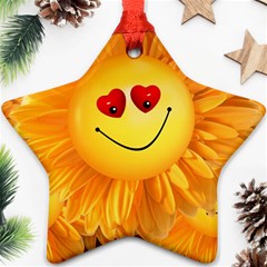 Smiley Joy Heart Love Smile Ornament (star) by Nexatart