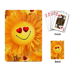 Smiley Joy Heart Love Smile Playing Card by Nexatart