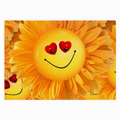 Smiley Joy Heart Love Smile Large Glasses Cloth by Nexatart