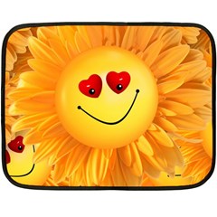 Smiley Joy Heart Love Smile Double Sided Fleece Blanket (mini)  by Nexatart