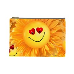 Smiley Joy Heart Love Smile Cosmetic Bag (large)  by Nexatart