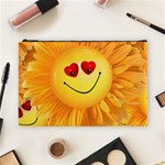 Smiley Joy Heart Love Smile Cosmetic Bag (Large)  Front