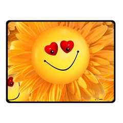 Smiley Joy Heart Love Smile Fleece Blanket (small) by Nexatart